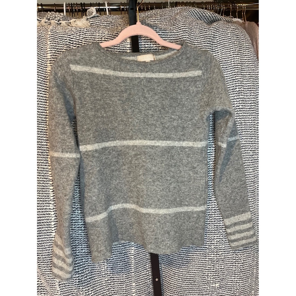 Benedetta Striped‎ Merino Wool Blend Sweater Size M Boatneck Long Sleeve